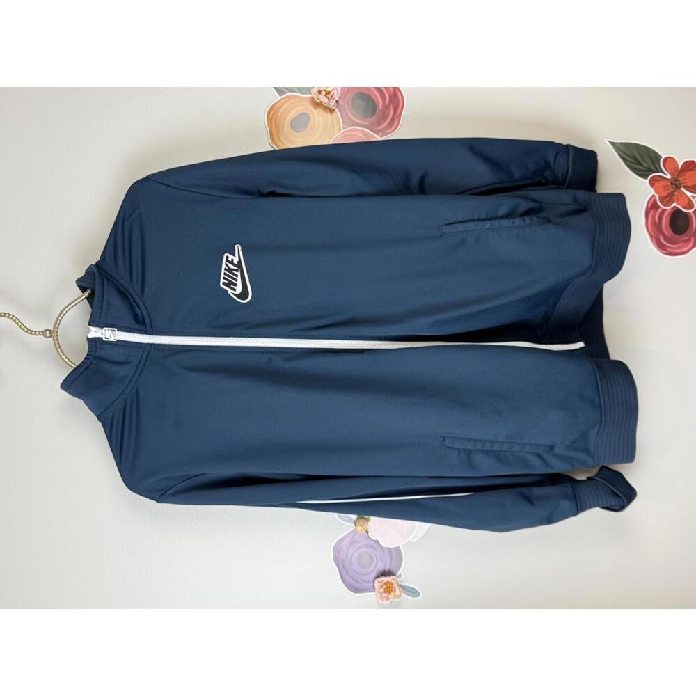 Nike Women’s Teal Blue & White Full Zip Pre-Game Track Jacket - Size - XL